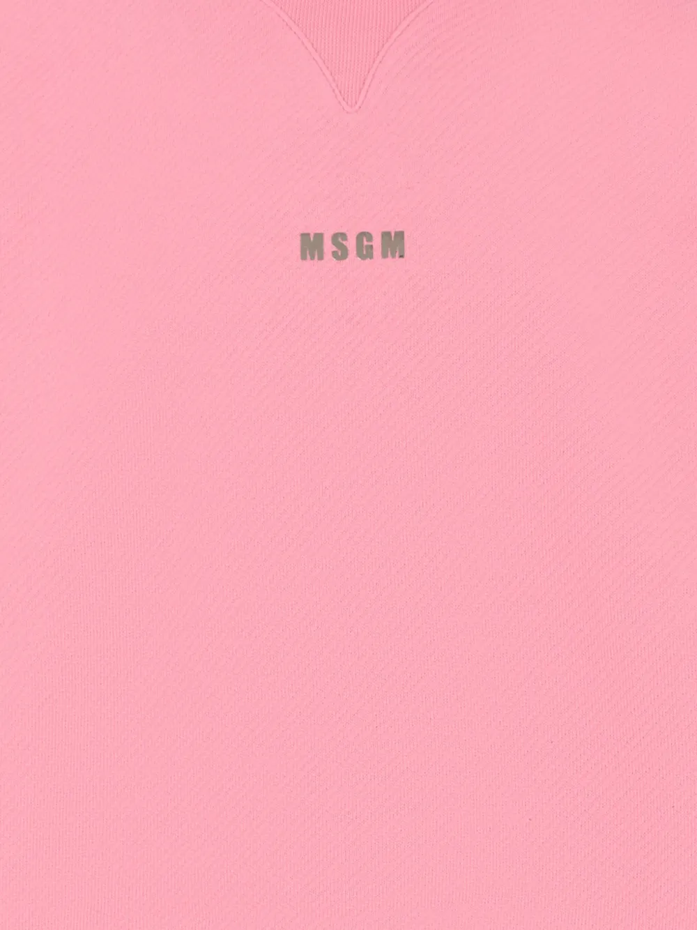Хлопковая толстовка с воротником-стойкой MSGM Kids, розовый — фото 3