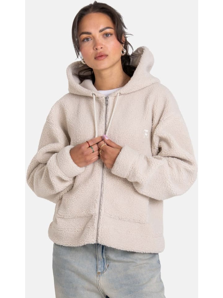 

Худи Женская мягкая толстовка с капюшоном на молнии бежевого цвета Reell