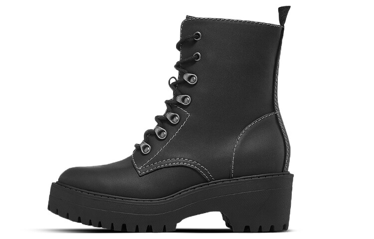 

Ботинки женские, полностью черные Skechers