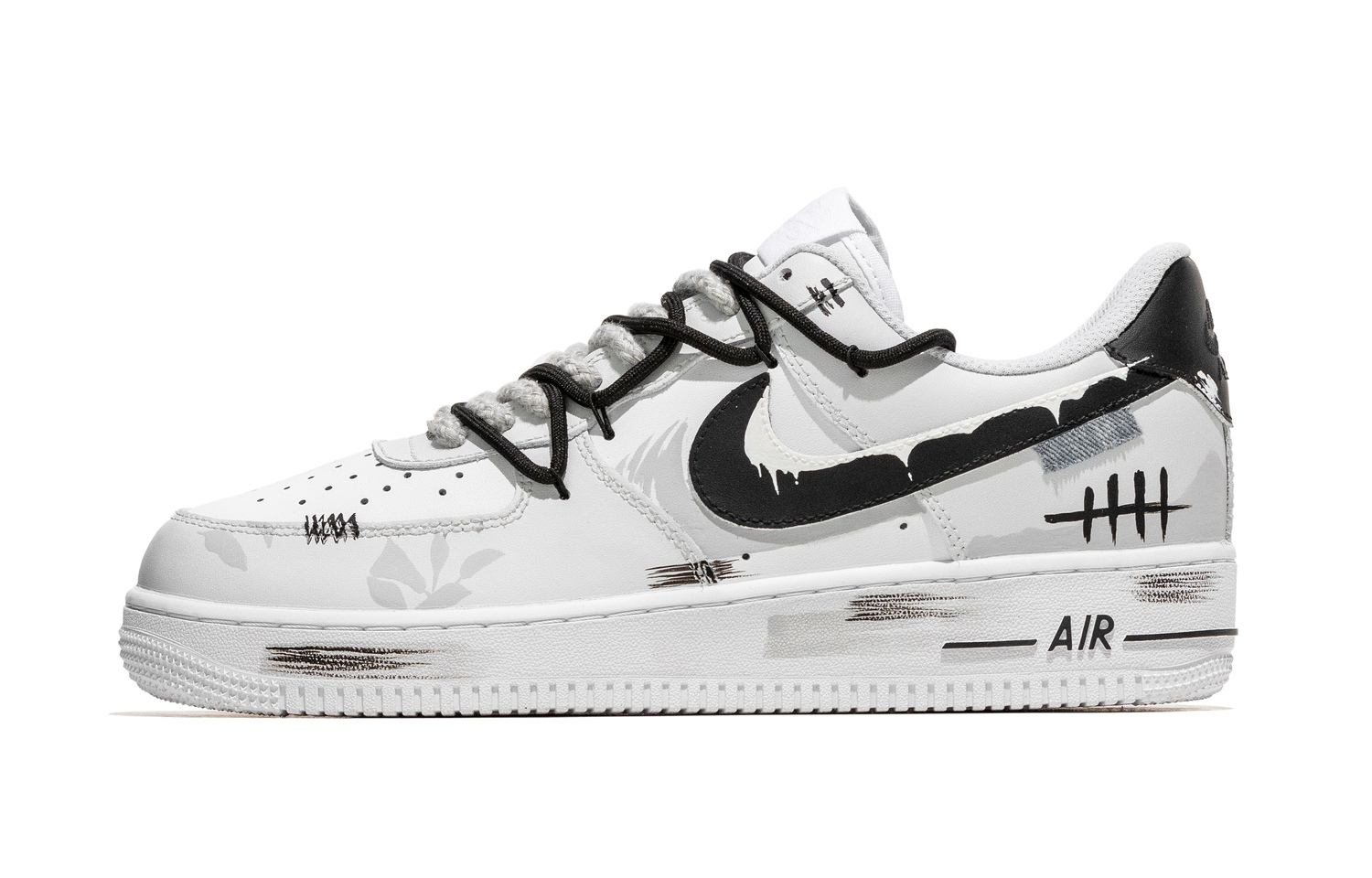 

Nike Air Force 1 Mad Creation Snowfall Qinghuan противоскользящие износостойкие низкие скейтбордские кроссовки унисекс серый - снегопад приносит умиротворение