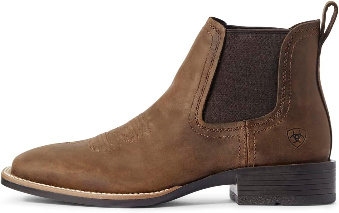 Мужские ботинки Chelsea Ariat Booker Ultra с квадратным носком, Distressed Tan — фото 2