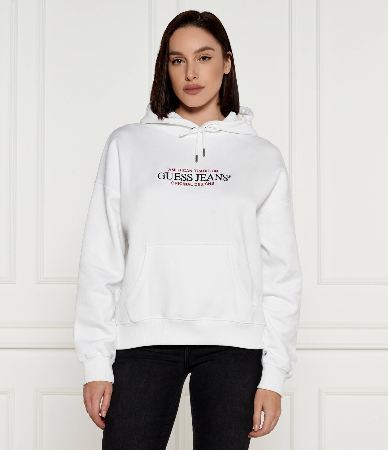 

Толстовка Guess Jeans Oversize fit, белый