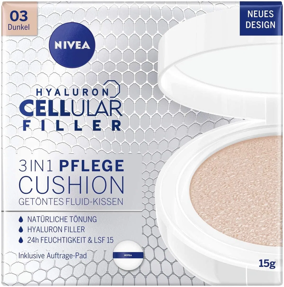 Тональный кушон Nivea 3-в-1 Anti-Age Care для естественного тонирования Nivea