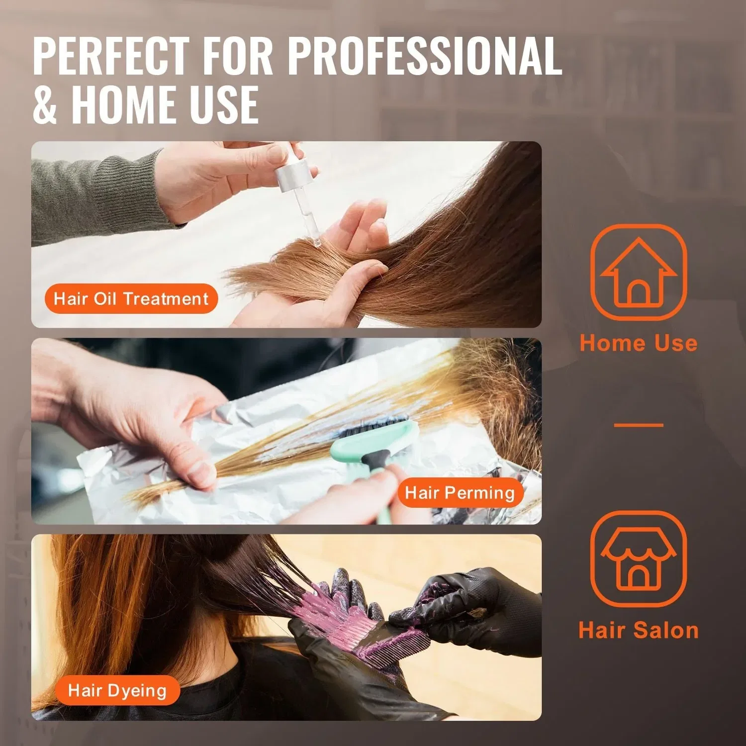 Профессиональный паровой утюжок для глубокого кондиционирования волос, 35 см, с колпаком, 2 режимами работы, регулируемая по высоте подставка для волос с таймером, 5 колесиков (2 с фиксаторами) для салона красоты и домашнего спа OZEEKS, черный — фото 4