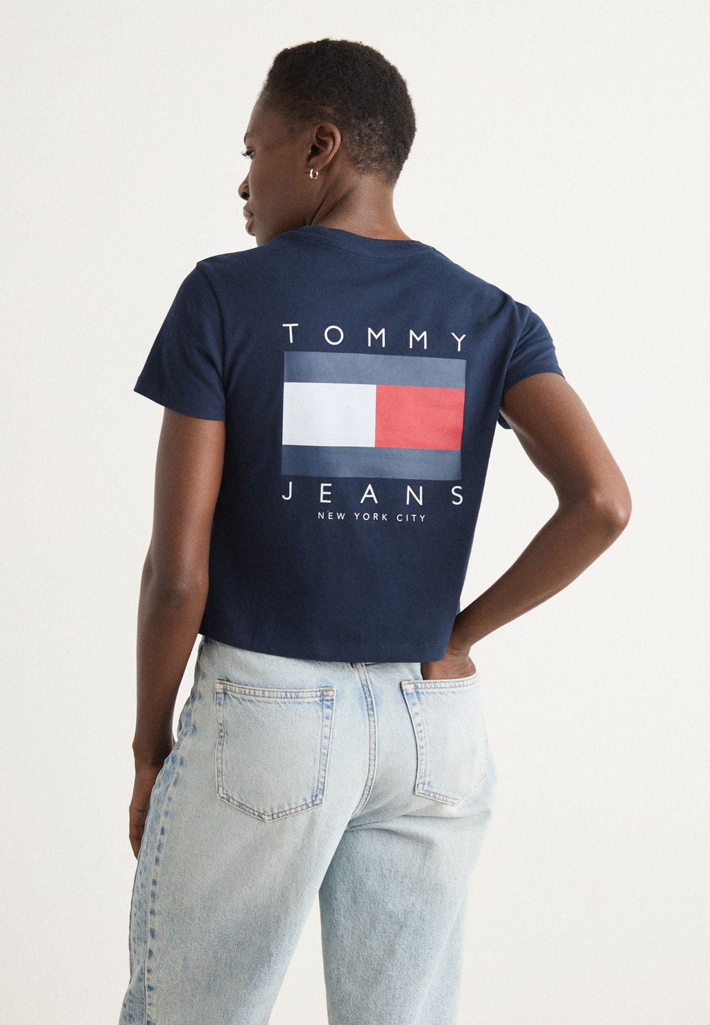 

Футболка с принтом US FLAG TEE Tommy Jeans, темно-синий