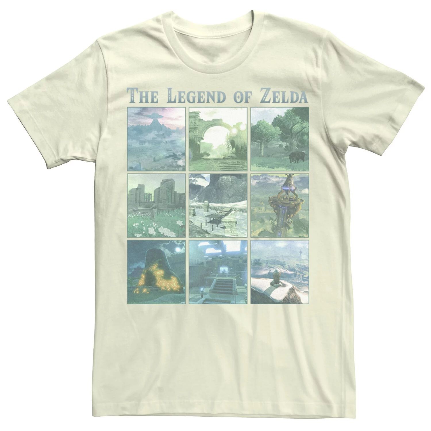 

Мужская футболка Legend Of Zelda Breath Of The Wild Location Box Up Licensed Character