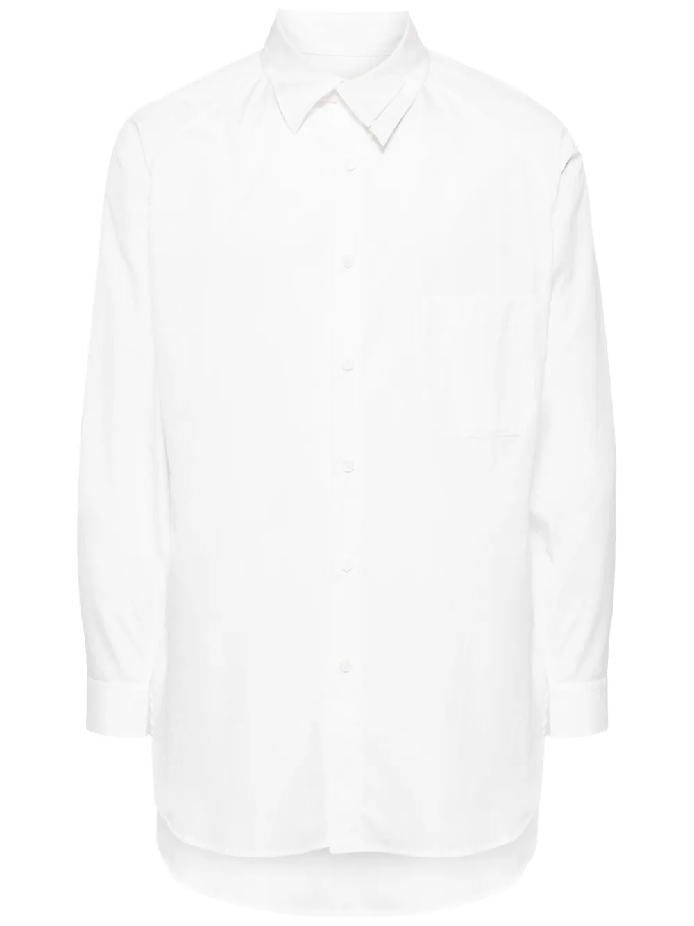 

Рубашка с воротником асимметричного кроя Yohji Yamamoto, белый