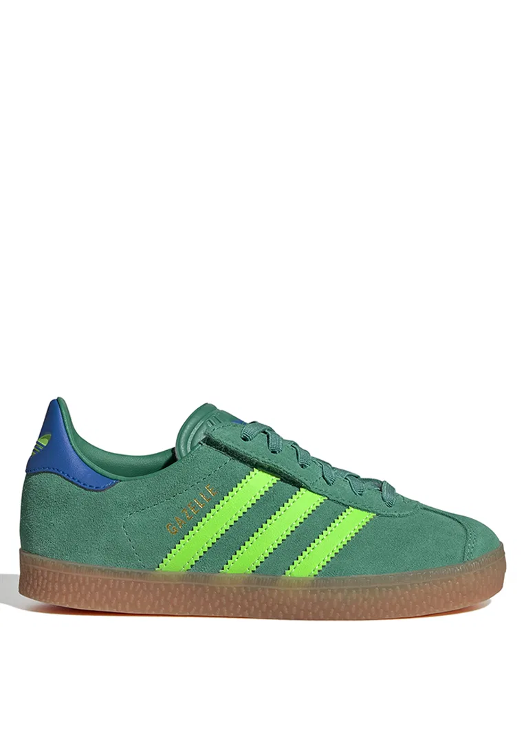 Кроссовки детские, на эластичных шнурках, Gazelle, бежевые Adidas