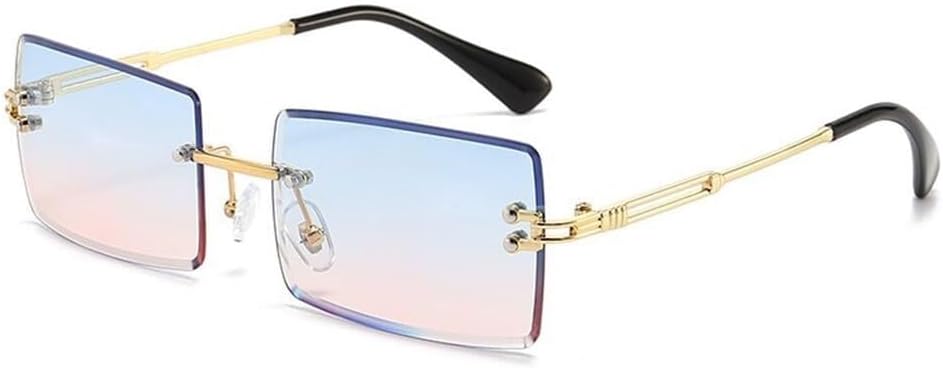 

Женские солнцезащитные очки без оправы с градиентным покрытием и защитой от УФ-излучения UV400 для занятий спортом на открытом воздухе, бега и езды на велосипеде Generic, Blue