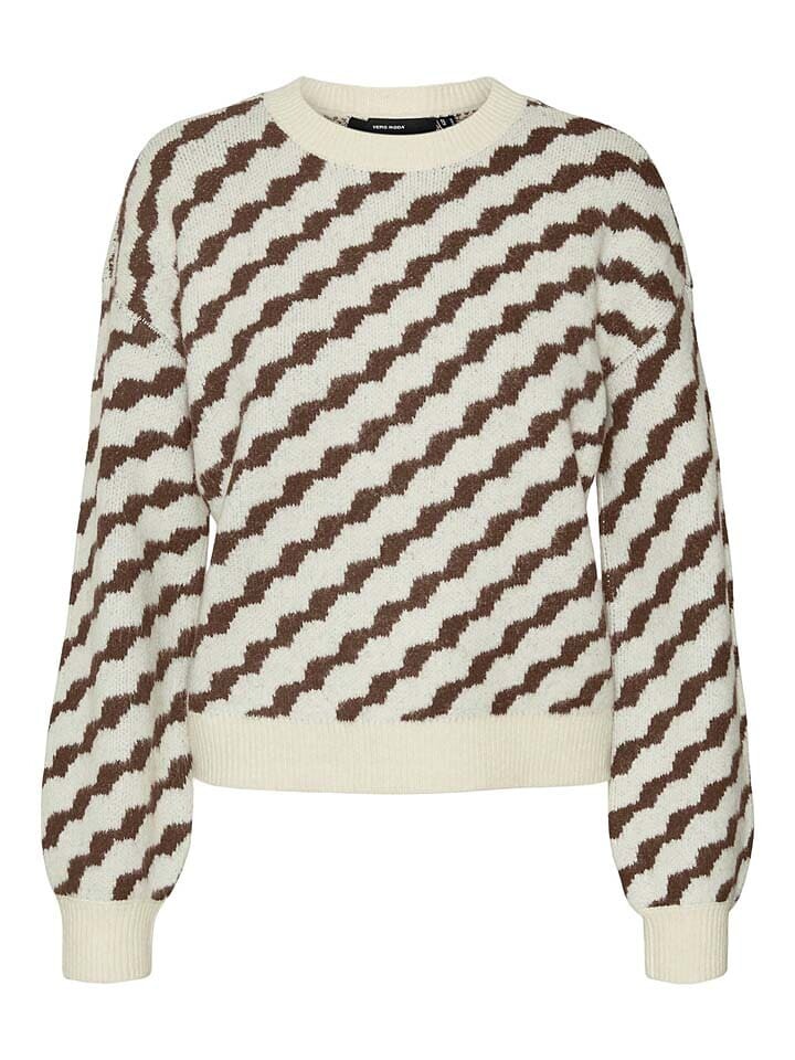 

Пуловер Vero Moda Pullover, цвет Creme/Braun