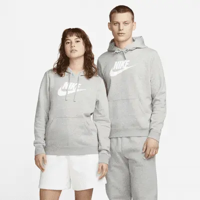 

Худи Nike Sportswear Club Fleece, серый/белый