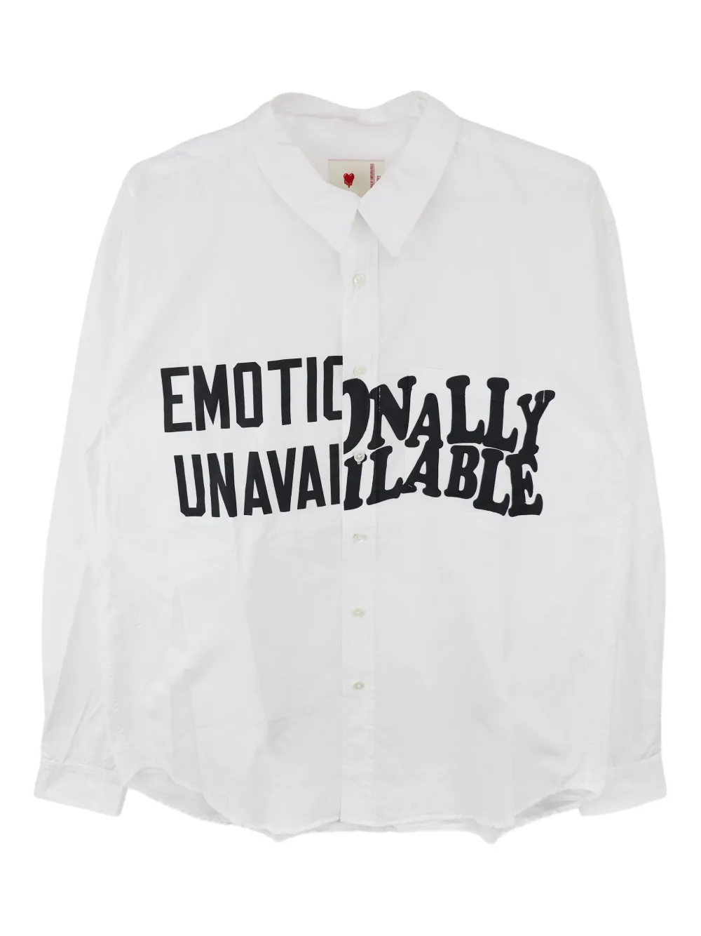 

Рубашка с логотипом Emotionally Unavailable, белый