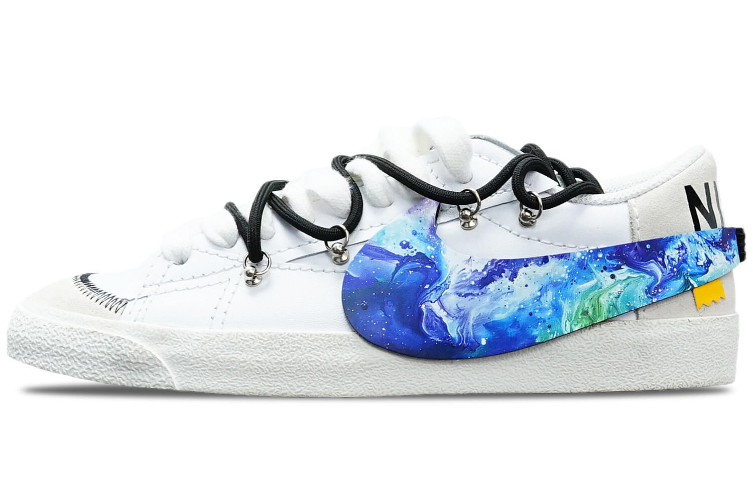 

Кроссовки Nike Blazer Skateboarding Shoes Men Low-top Black/white, цвет JUMBO color universe