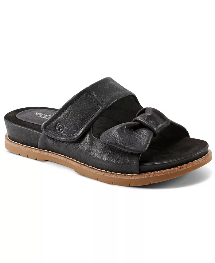 Женские сандалии Zova Open Toe Casual Flat Rockport, черный