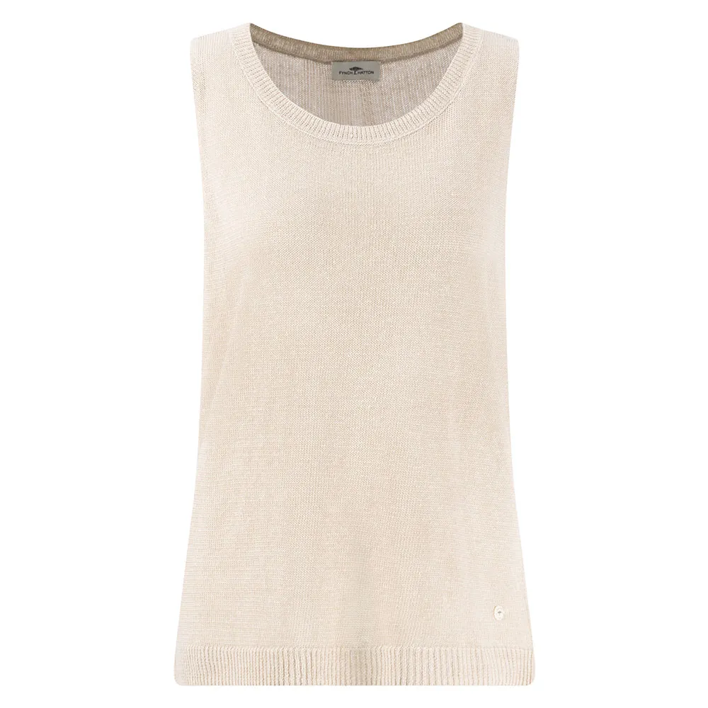 

Футболка без рукавов Fynch Hatton Knit Plain Linen, бежевый
