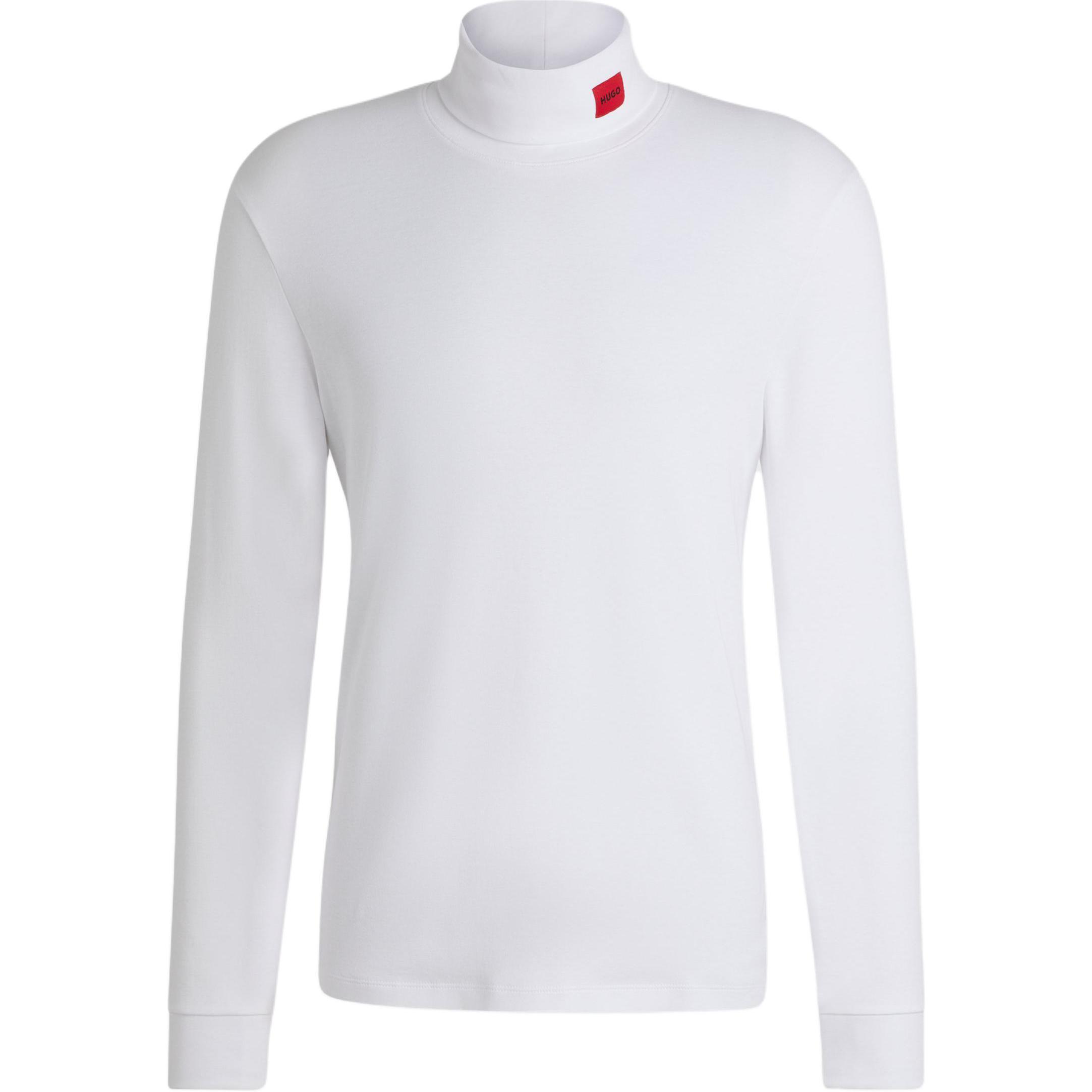 

HUGO BOSS Футболка мужская белая водолазка Moderate Straight Fit