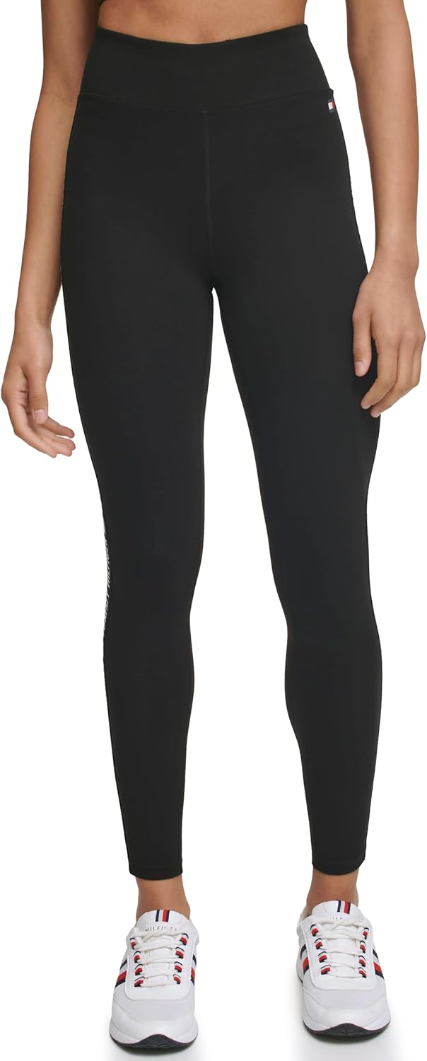 

Женские компрессионные леггинсы Tommy Hilfiger с логотипом сбоку, Black