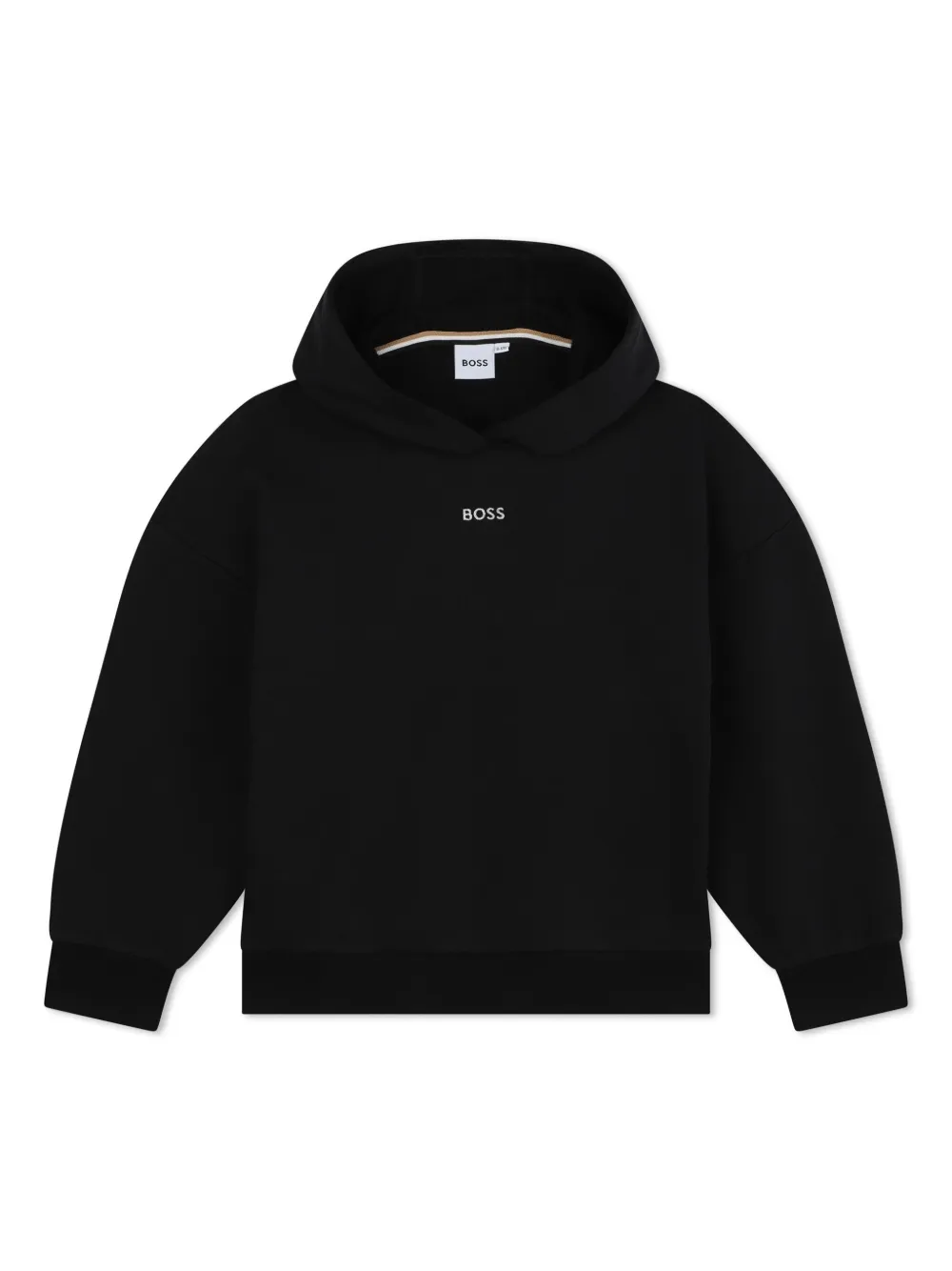 

Худи с вышитым логотипом BOSS Kidswear, черный
