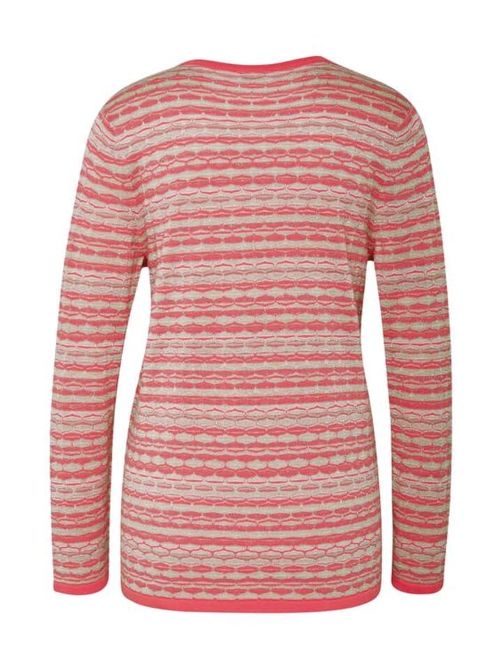 

Кардиган GOLDNER Strickjacke Strickjacke, цвет raffinierter Strukturkoralle/gemustert