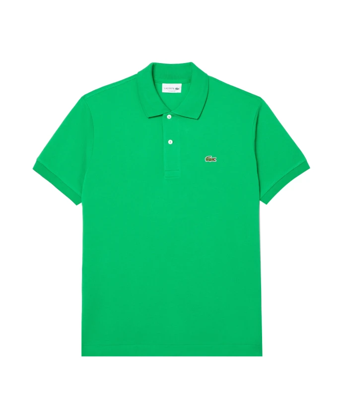 

Зеленое поло классического кроя из хлопка Lacoste, зеленый