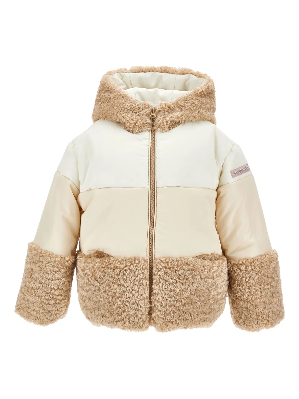 

Пуховик со вставками Monnalisa, белый