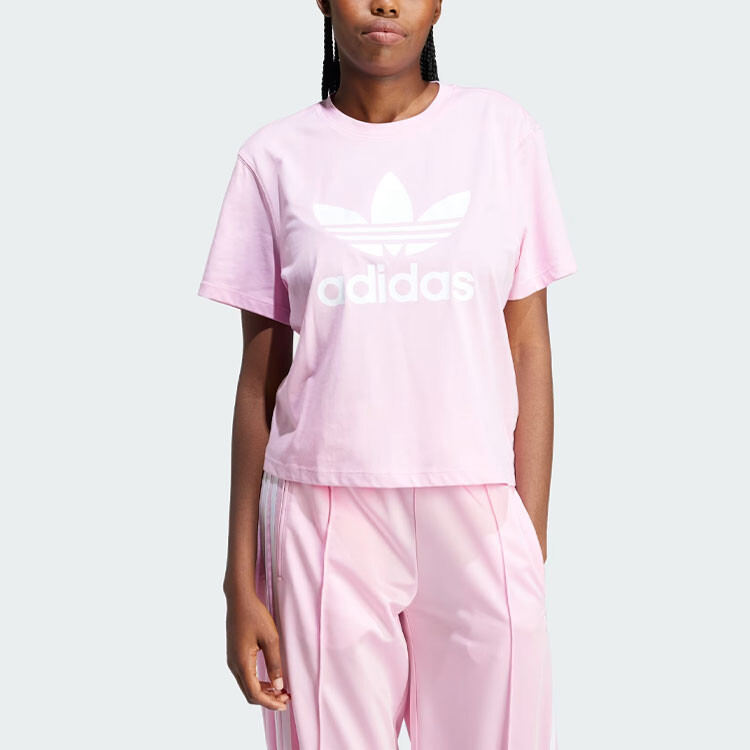 Футболка ADICOLOR женская розовая Adidas Originals — фото 2