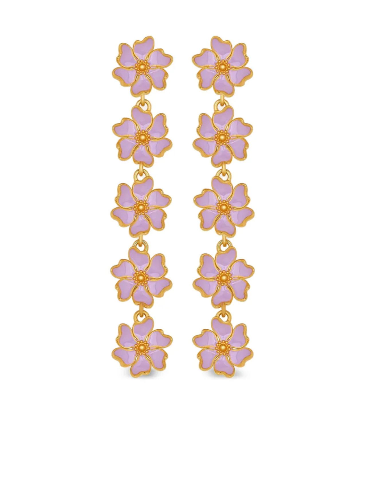 

Oscar de la Renta серьги-подвески Cherry Blossom, золотой