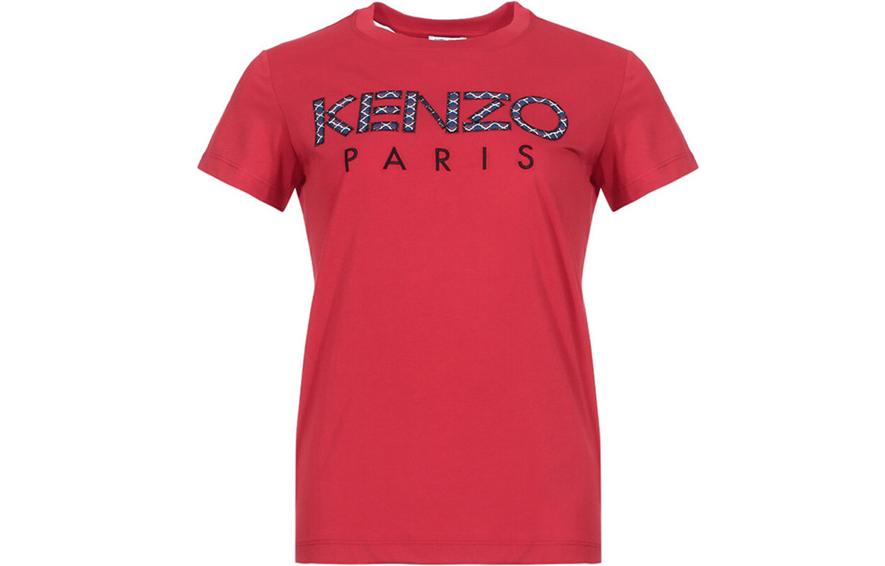 

Футболка женская Kenzo с буквенным логотипом, красный