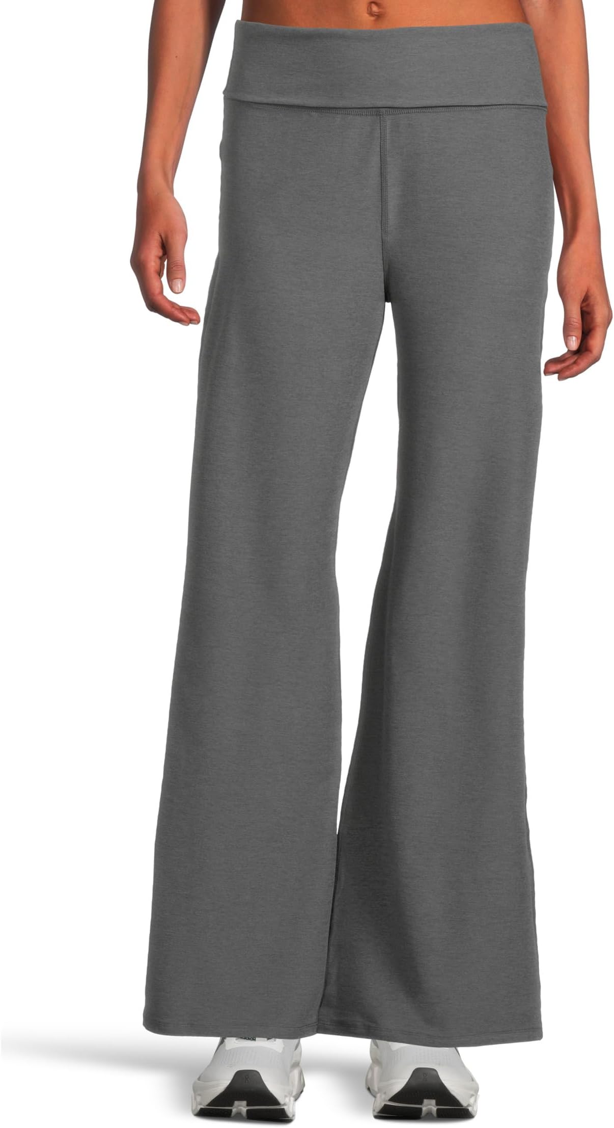 

Брюки Beyond Yoga Spacedye Foldover Wide Leg Pants, цвет True Gray Heather