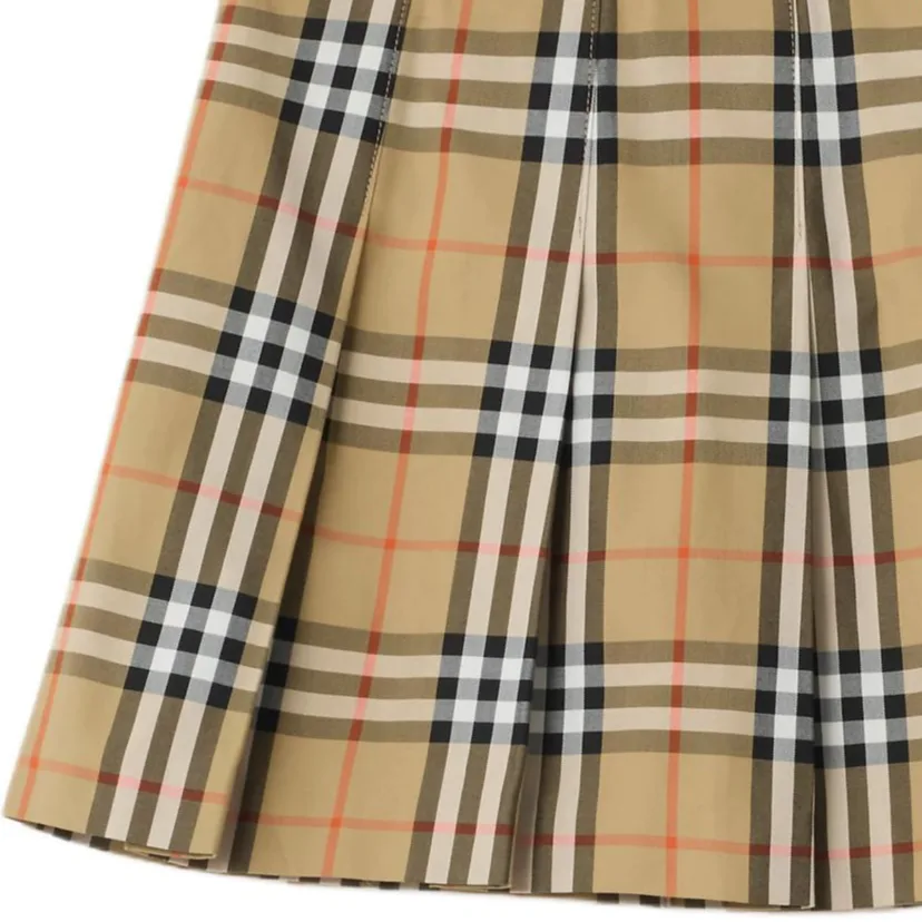 Летняя юбка для детей Burberry, Sandy Beige — фото 4