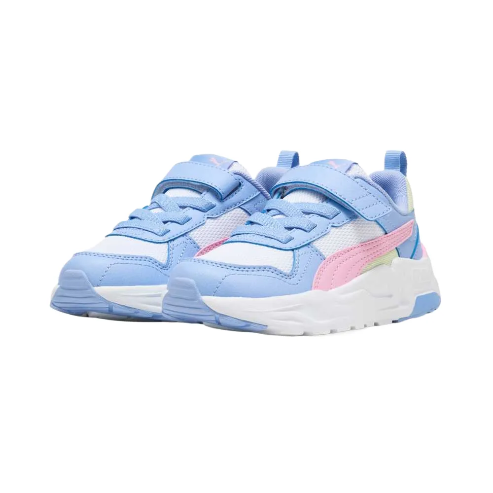 Trinity 2 Fabric Cushioning Low top Casual Shoes Kids' PUMA, puma белый-bright розовый-lavender — фото 4