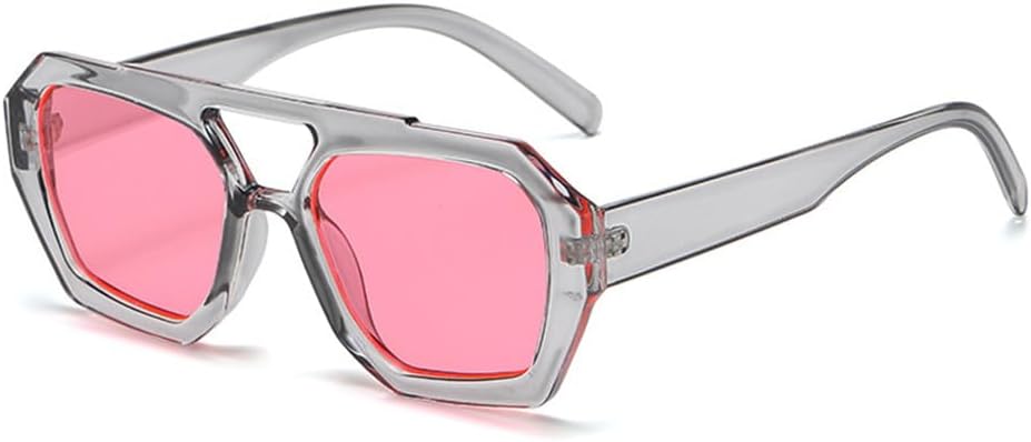 

Винтажные солнцезащитные очки для женщин и мужчин в толстой оправе, модные женские многоугольные солнцезащитные очки с леопардовым принтом, синие, с защитой от УФ-излучения UV400 KTUCN, 2