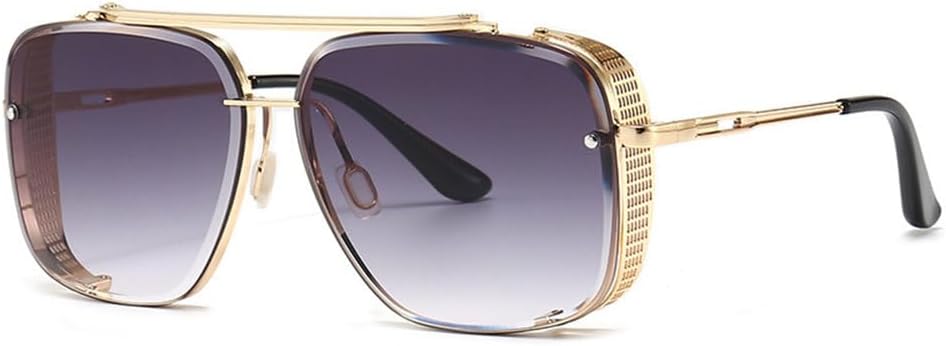 

Модные солнцезащитные очки для мужчин и женщин в стиле стимпанк, винтажные солнцезащитные очки с градиентным красным покрытием и защитой от ультрафиолета UV400 TYUVIVO, 3