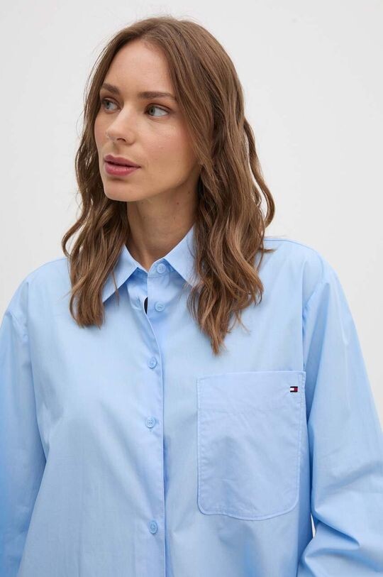 

Хлопковая рубашка Tommy Hilfiger, синий