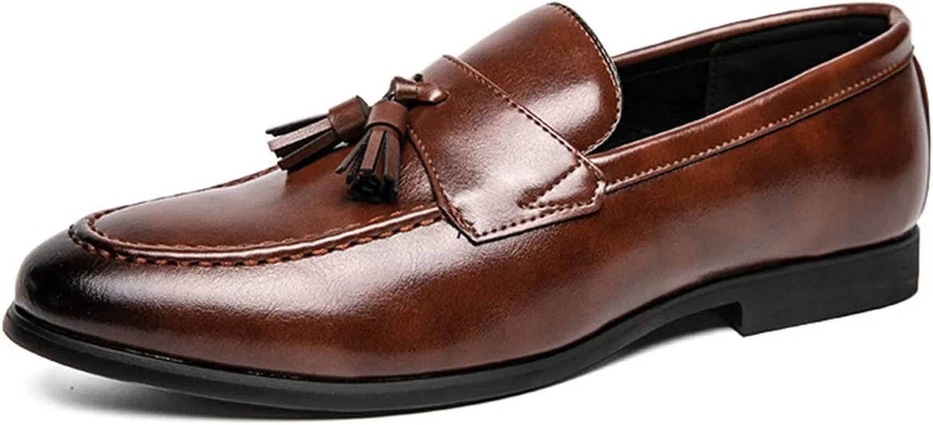 Полуботинки мужские кожаные, Loafers & Slip-Ons, Brown TIXEWSJH