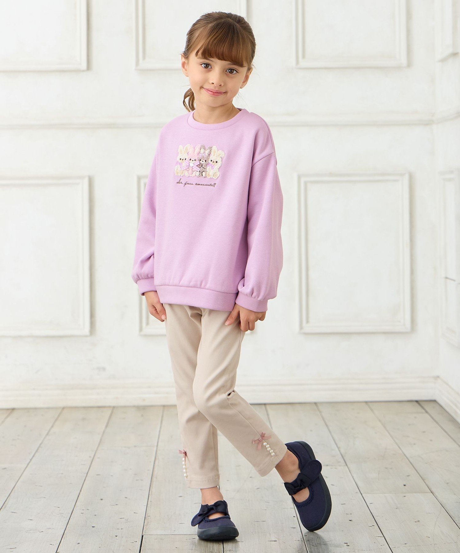 Женские штанишки на флисовой подкладке на 7 дней ANY KIDS, Milky Beige [033] — фото 4