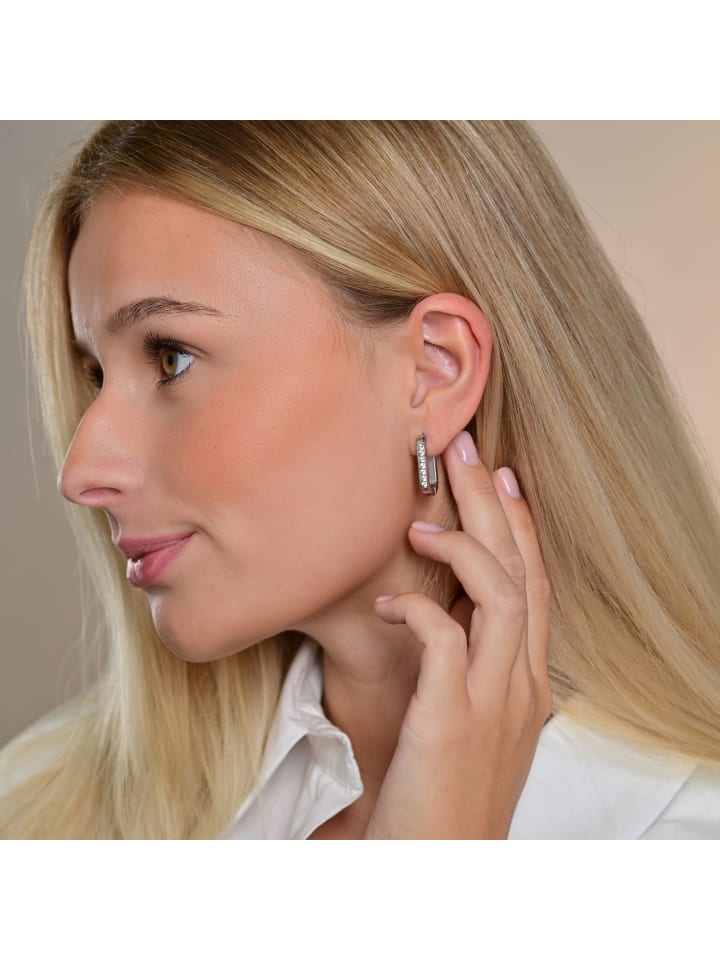 

Adeliás Женские серьги - серьги-кольца на шарнирах из нержавеющей стали серебристого цвета