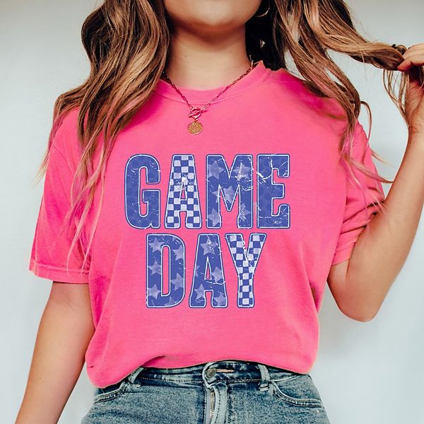 

Футболка Game day синяя в клетку Simply Sage Market, Crunchberry, Синий, Футболка Game day синяя в клетку Simply Sage Market, Crunchberry