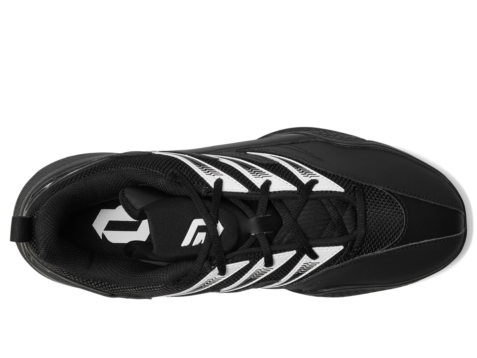 Кроссовки Adidas Dame Certified 3 Basketball Shoes, Black/White/Black — фото 2