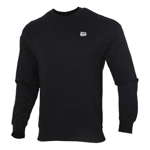 

Толстовка downtown crew casual round neck pullover black Puma, черный