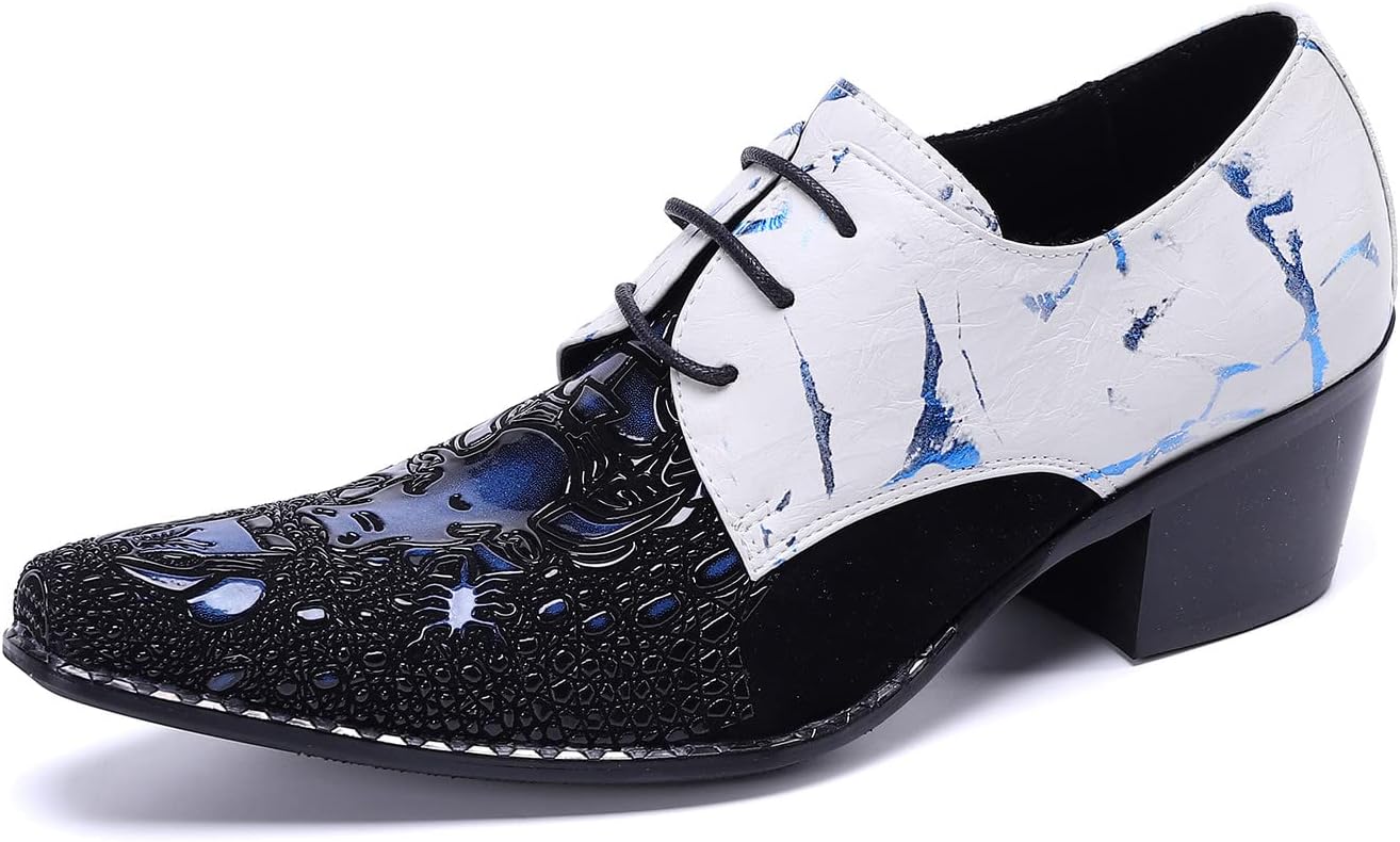 

Мужские оксфорды Santimon из лаковой натуральной кожи с заостренным носком, с бальными, цветочными резными узорами, свадебные броги дерби, танцевальные туфли, белый