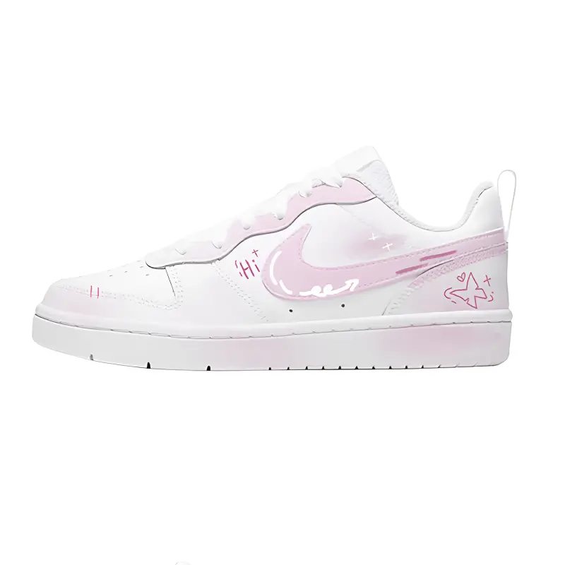 

Nike Court Borough Soft Matte Pink Leather Slip Resistant Cushioning Abrasion Resistant Low top