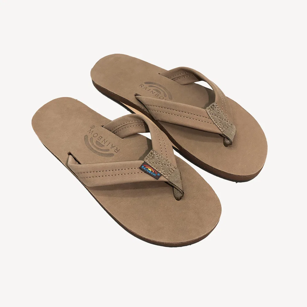 Мужские тёмно-коричневые вьетнамки Single Layer от Rainbow Sandals