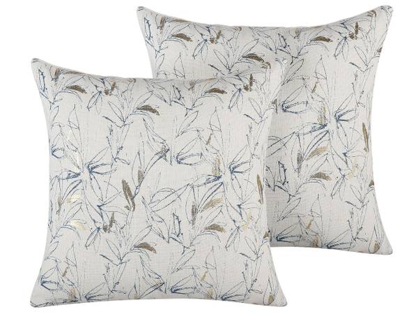 

Подушка Beliani 2 шт ARBOR, 45x45x45 см цвет beige/blau/gold/silber