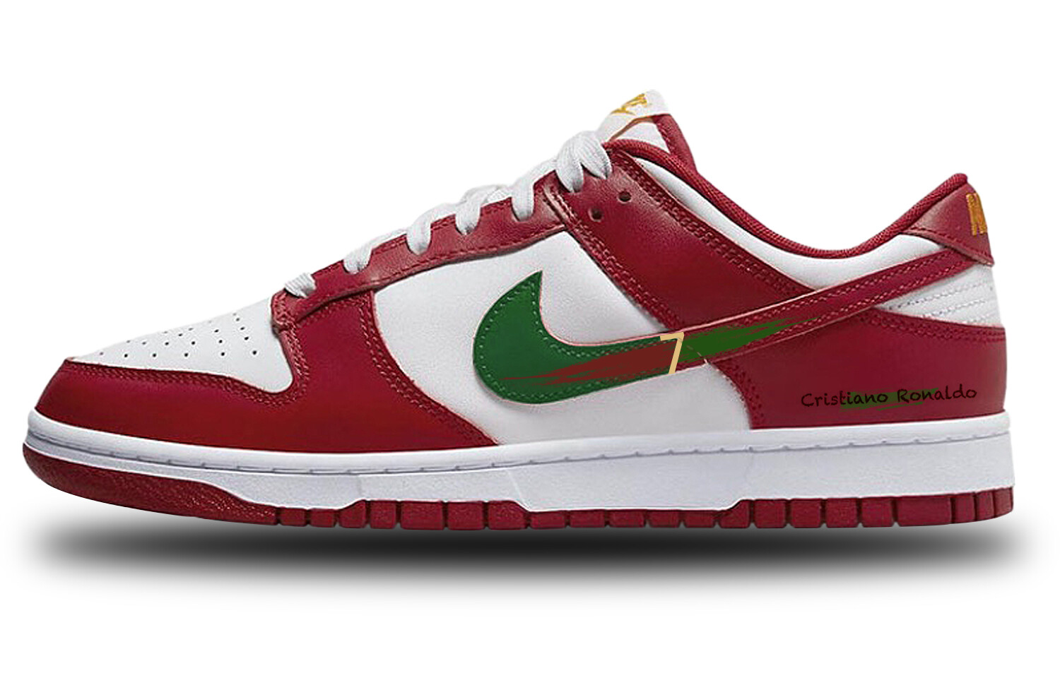 

Кроссовки Nike Dunk Skateboarding Shoes Men Low-top Yellow, цвет Burgundy
