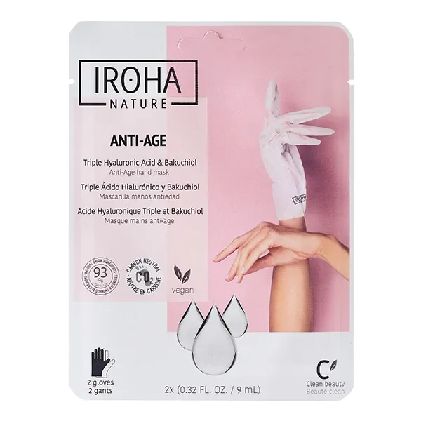 

Антивозрастные увлажняющие перчатки Guantes Mascarilla Anti-Edad Iroha Nature, 1 UD