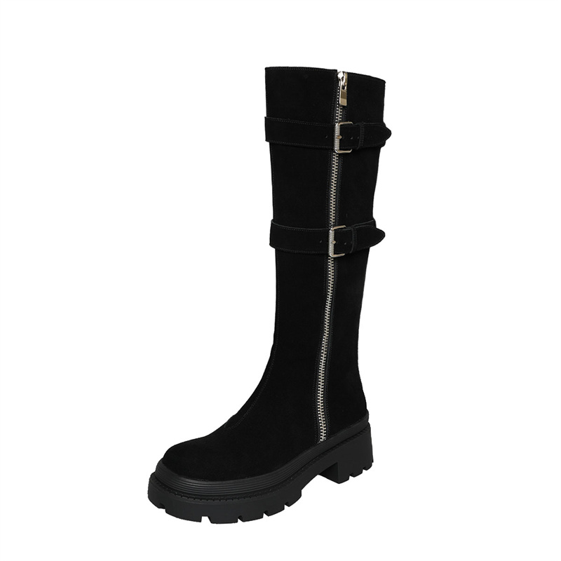 Yeezyy Reezy Женские черные матовые полусапожки на каблуке 4,5 см, цвет Matte Black