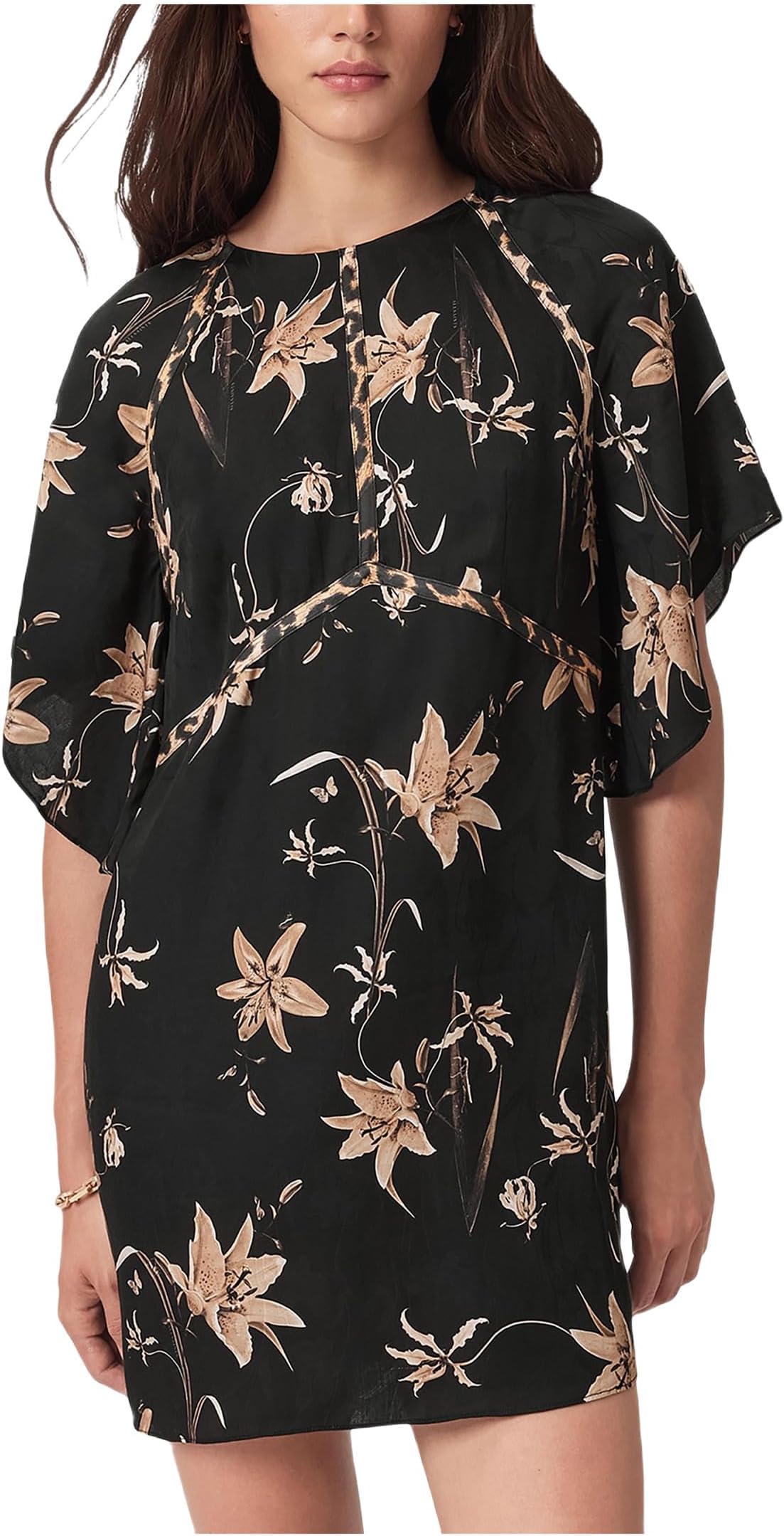 

Платье AllSaints Xena Dress, цвет Petra Sepia Brown