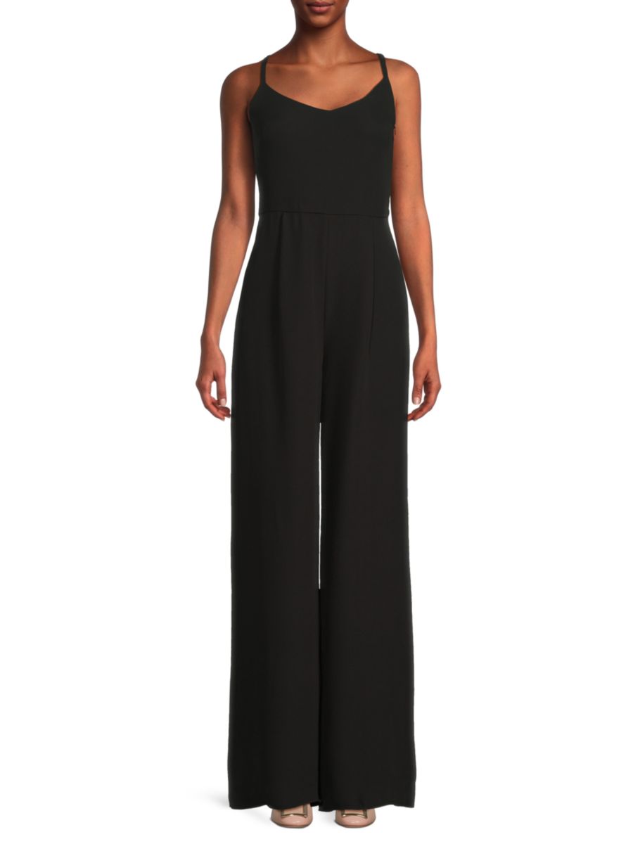 

Шелковый комбинезон с круглым вырезом Valentino, цвет Nero