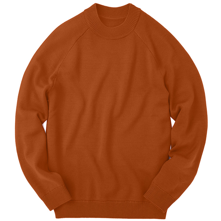 

Мужской свитер с высоким воротником-стойкой, утепленный базовый слой Mr.Bu, [business edition]warm caramel